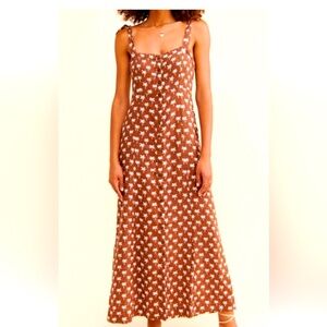 Faherty Kendall  Linen Palm Tree Dress size L